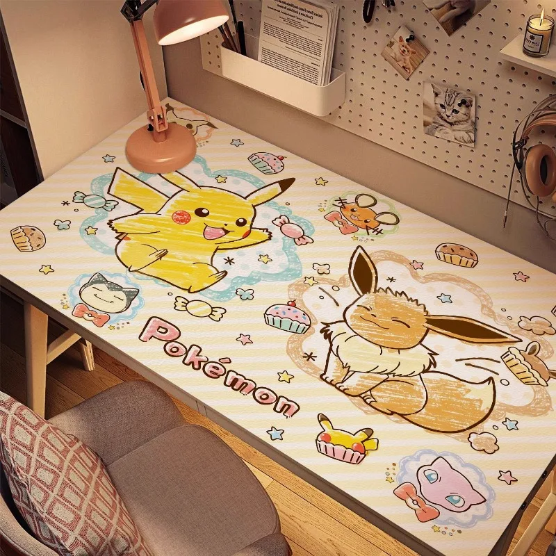 

Pokemon Theme Large Mouse Pad Cartoon Pikachu Gaming Keyboard Mouse Pads PU Material Waterproof & Oil-Resistant Durable Desk Mat