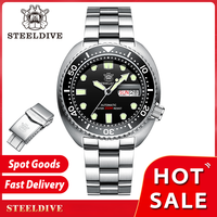 SD1972 V2 Men's Wristwatch STEELDIVE Abalone 20Bar Waterproof Double Calendar NH36 Movement  Luminous Mechanical Dive Watch