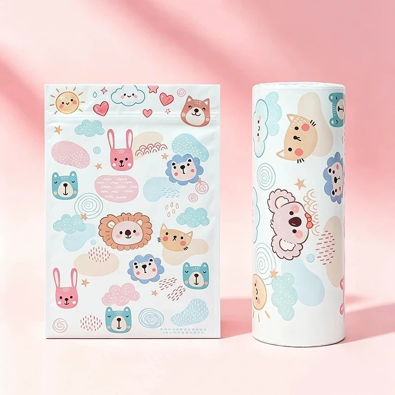 50Pcs/lot Parcel Shipping Packaging Bag Cartoon Animal Print Courier Envelopes Waterproof Mailing Bags Small Business Supplies