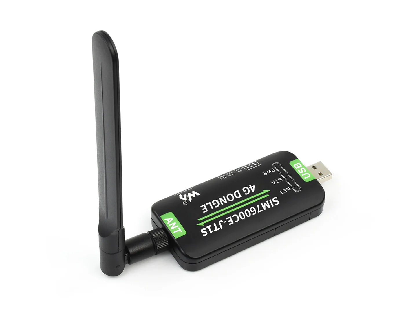 Waveshare SIM7600CE-JT1S 4G DONGLE With antenna, Industrial Grade 4G Communication peripheral, For China