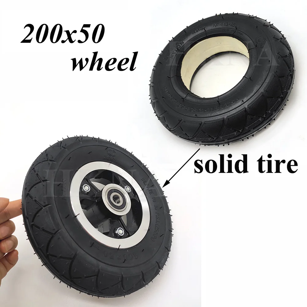 

200x50 Wheel Solid Tire 200*50 Filled Tyre with Hub for Razor E100 E125 E200 Scooter Vapo Parts