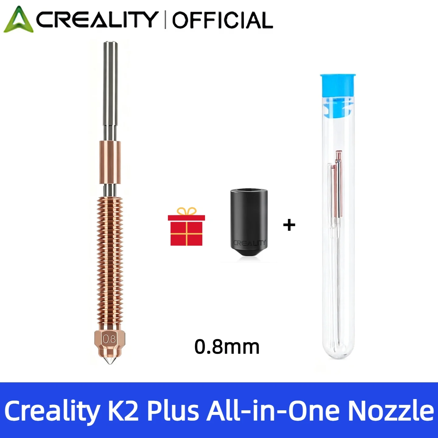Creality K2/K2 Plus/Hi Combo für 3D-Druckerteile: Schnellwechsel-Düse, Schnellverschluss-Bimetall-Hartstahl-High-Flow-Hotend-Kit
