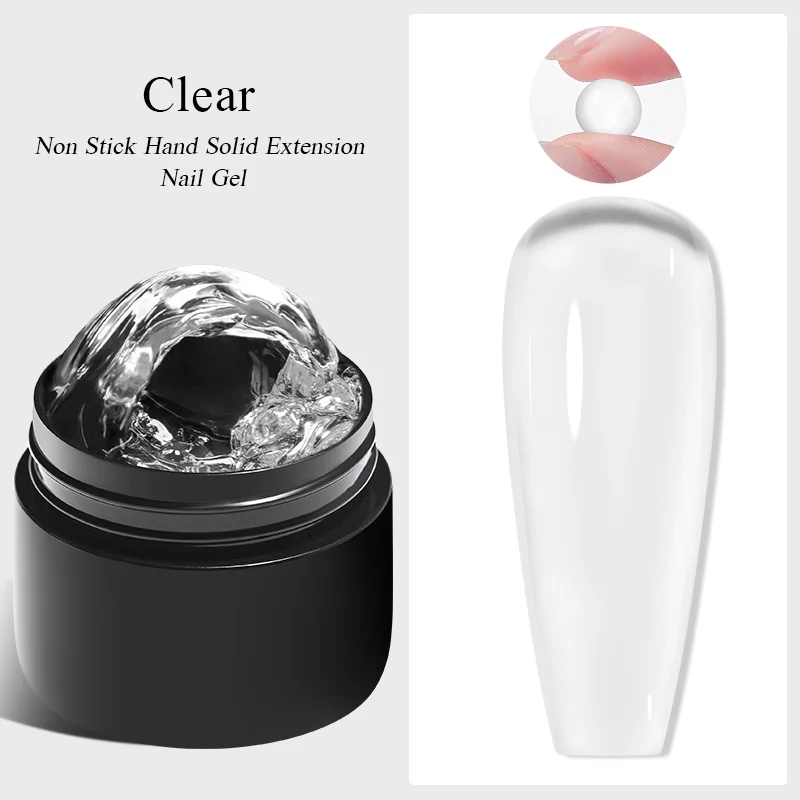 MEET ACROSS 7ml Clear Non Stick Hand Solid Extension Nail Gel Polish Carving Flower Nail Art Building UV Gel Acrylic Varnish image 2