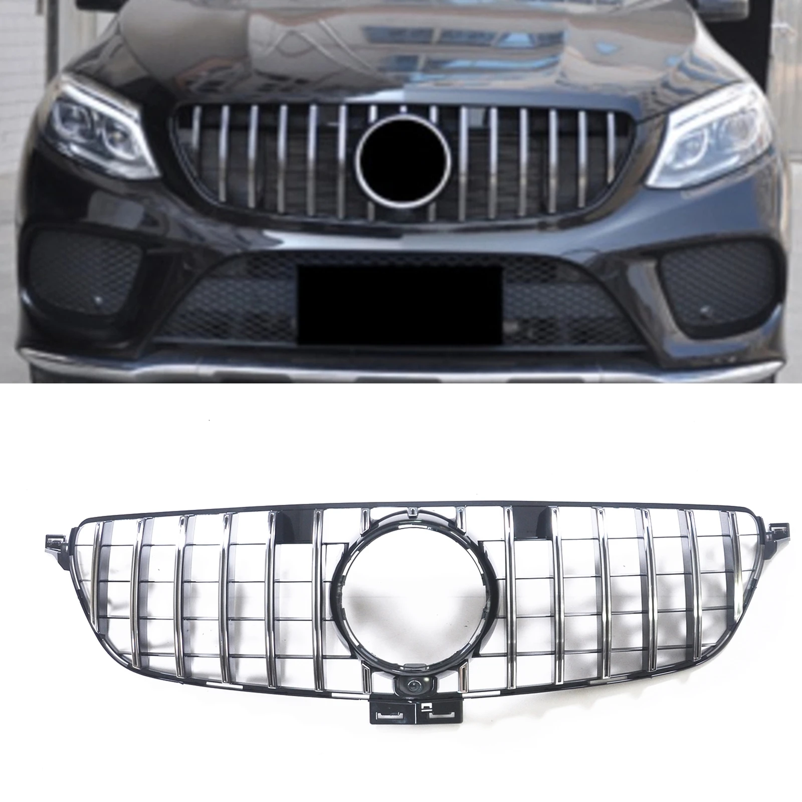 

Car Upper Bumper Front Grille Grill Replacement For Mercedes Benz w292 GLE Coupe C292 2015 2016 2017 2018 2019