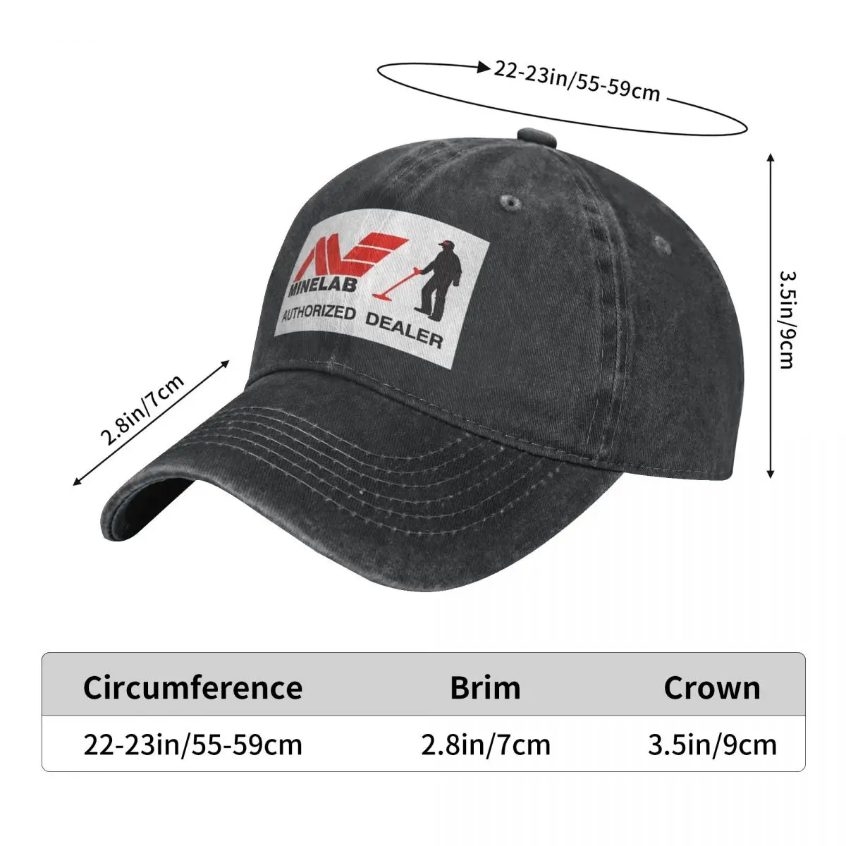 Minelab 2534 Fashion Baseball Cap Peaked Cap Men\'s Hat Women\'s Cap Sun Cap Sun Visor Hat