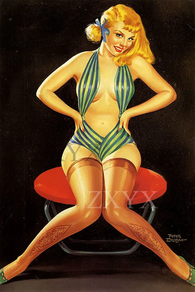 Artist Peter Driben Vintage Classic Pinup Girl Retro Poster Print