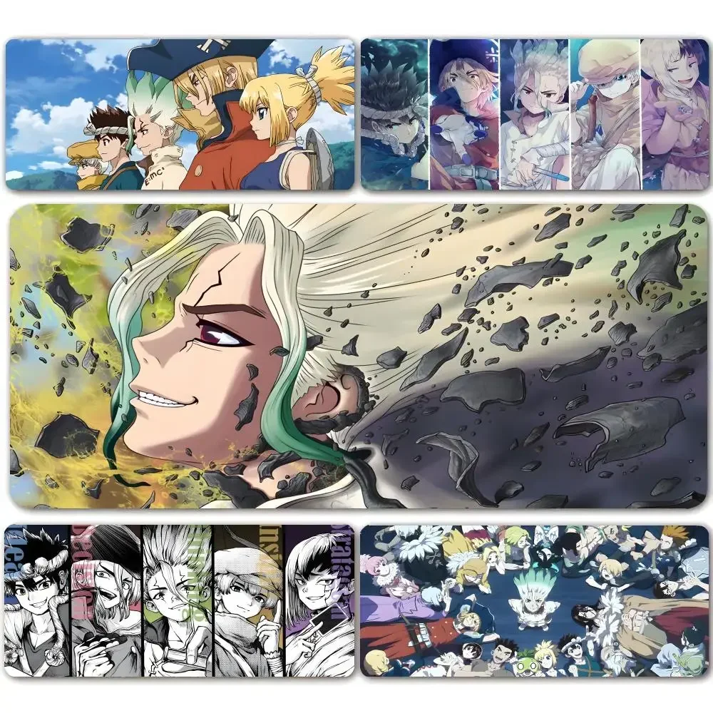 Dr. Stone Science Anime Mouse Pad Mousepad Large Gaming Mouse Pad LockEdge Thickened Computer Keyboard Table Desk Mat