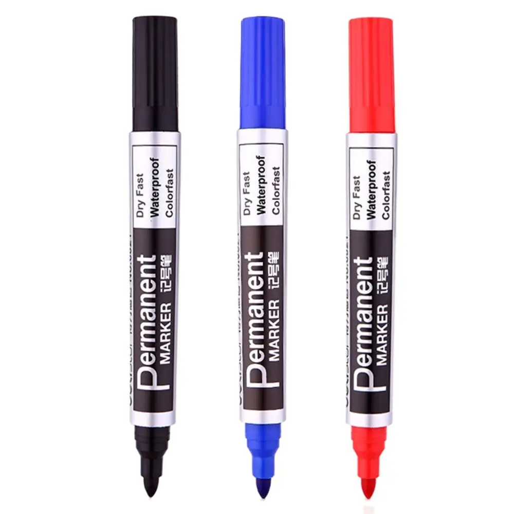 Deli Permanent Waterproof Oily Mark Pen Car Tire Tread CD Glass Write Marker School Office Supply Stationery Painting Tool