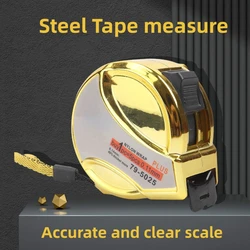 Metric Steel Tape measure retractable Case is made of SUV Plated Gold which Waterproof and Wear-resistant Measuring tape Tools
