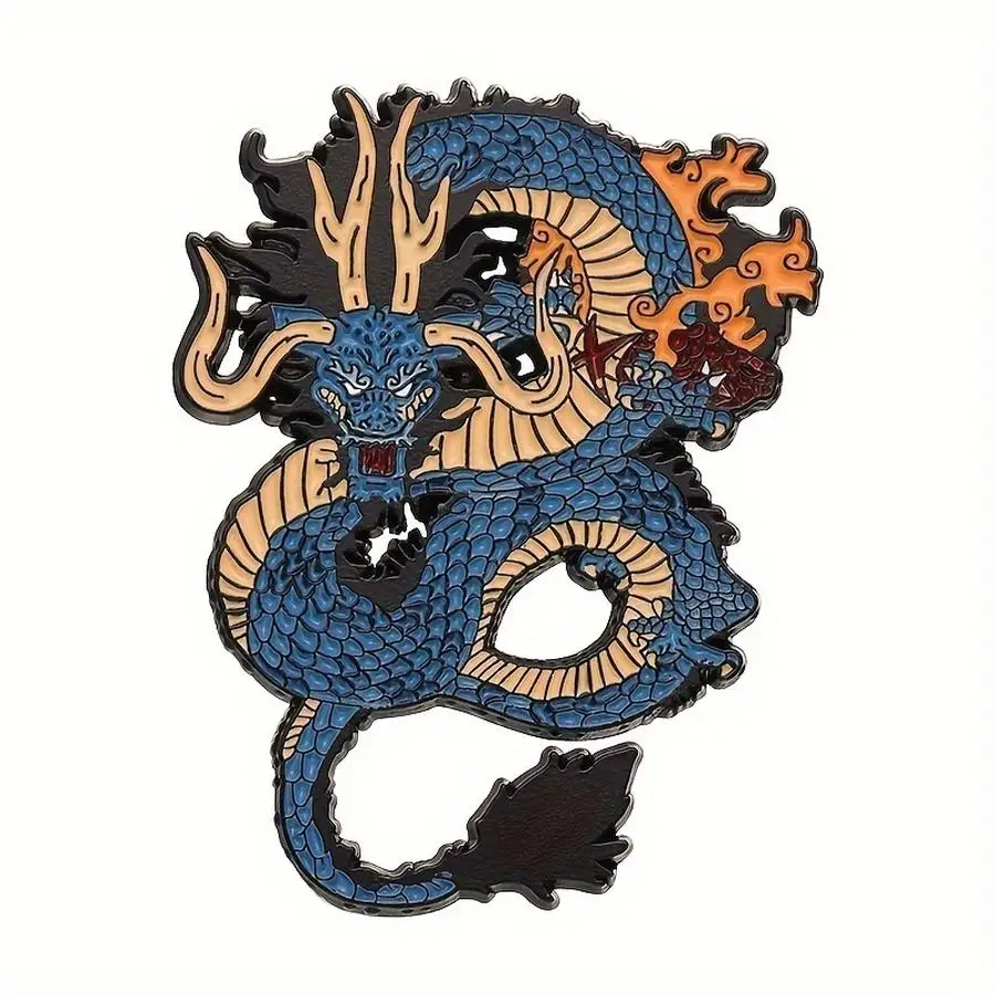 1/5/10/20/50/100pcs Chinese Loong Small Group Metal Badge Ins Fashion Creative Versatile Decoration Pin Bag Mixed Color Mini Ite