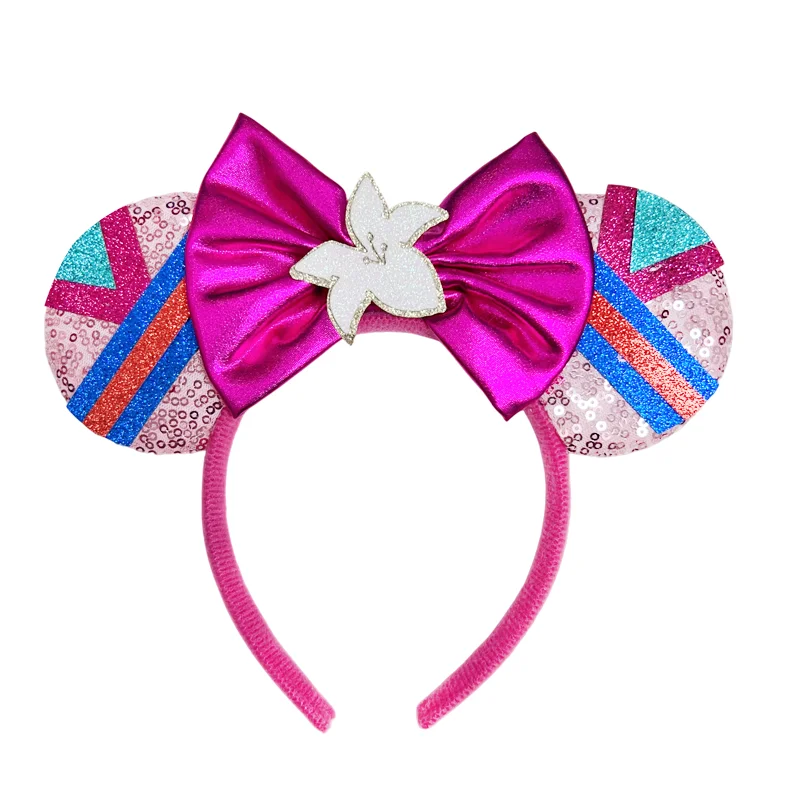 2023 Mickey Mouse Ears Headband Festival Party Sequins Bow Hairband Women Girls Kids Party Hair Accessories Gift