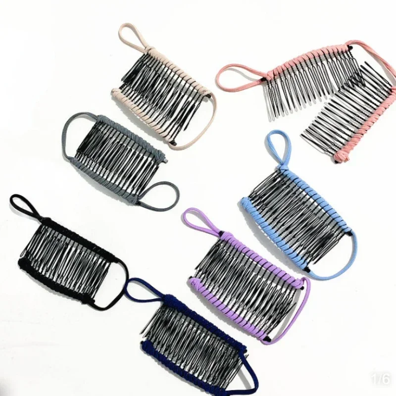 Double Slide Insert Combs Hairpins Magic Vintage Banana Hair Comb Lazy Hair Clips Braiders Flexible Stretchable Hair Accessories