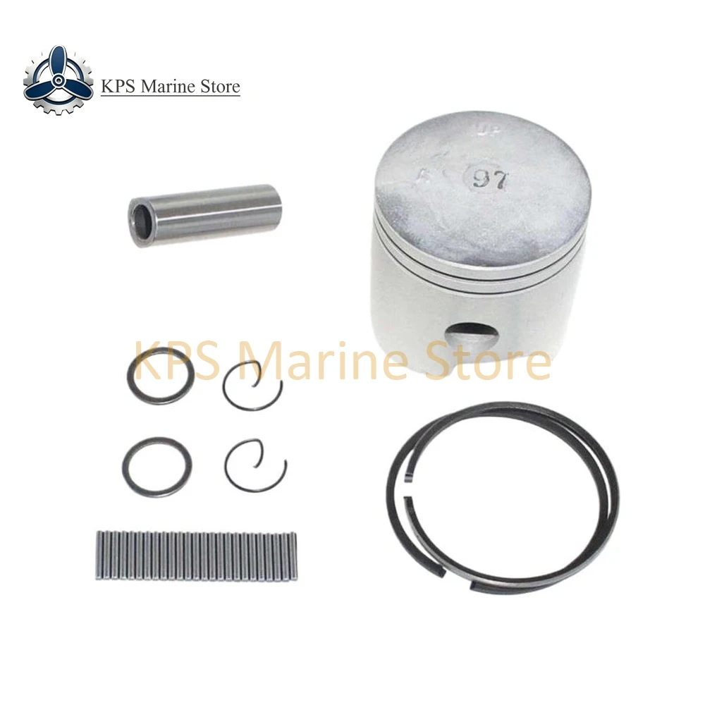 6E7-11631-00-97 Piston Kit Std With Piston Ring For Yamaha Outboard 9.9HP 15HP 682 684 63V 63W series D56mm 682-11610-01