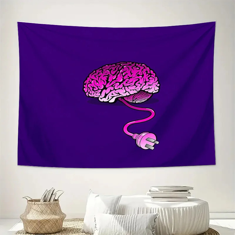 Brain Tapestry Wall Hanging Psychedelic Art Home Decor Trippy Room Aesthetic Vaporwave Gothic Wall Art Tapestry Gift