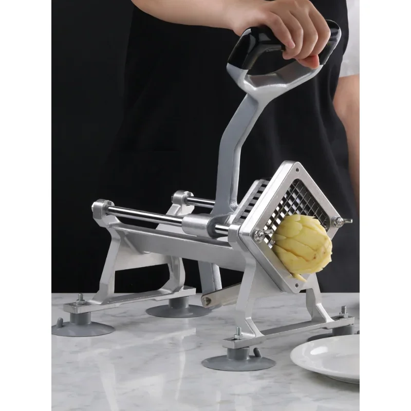 

Household Manual Potato Strip Slicer Cutter Chopper Commercial Aluminum Alloy Chips Making Tool Potato Cut Fries