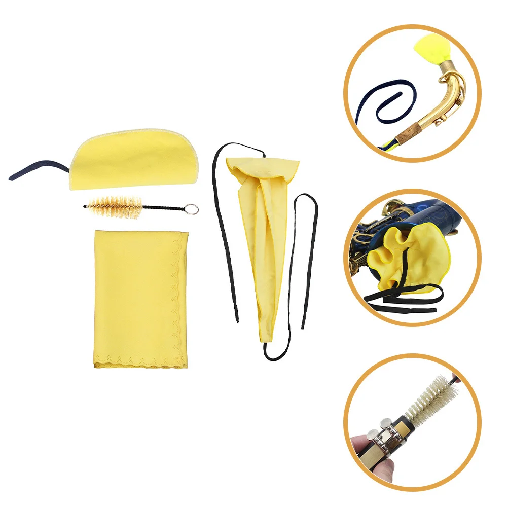 

1Set Sax Cleaning Tool Set Durable Soft Cloth Kit for Flute Clarinet Oboe Instrument Maintenance Flute Cleaning Cloth for Sax