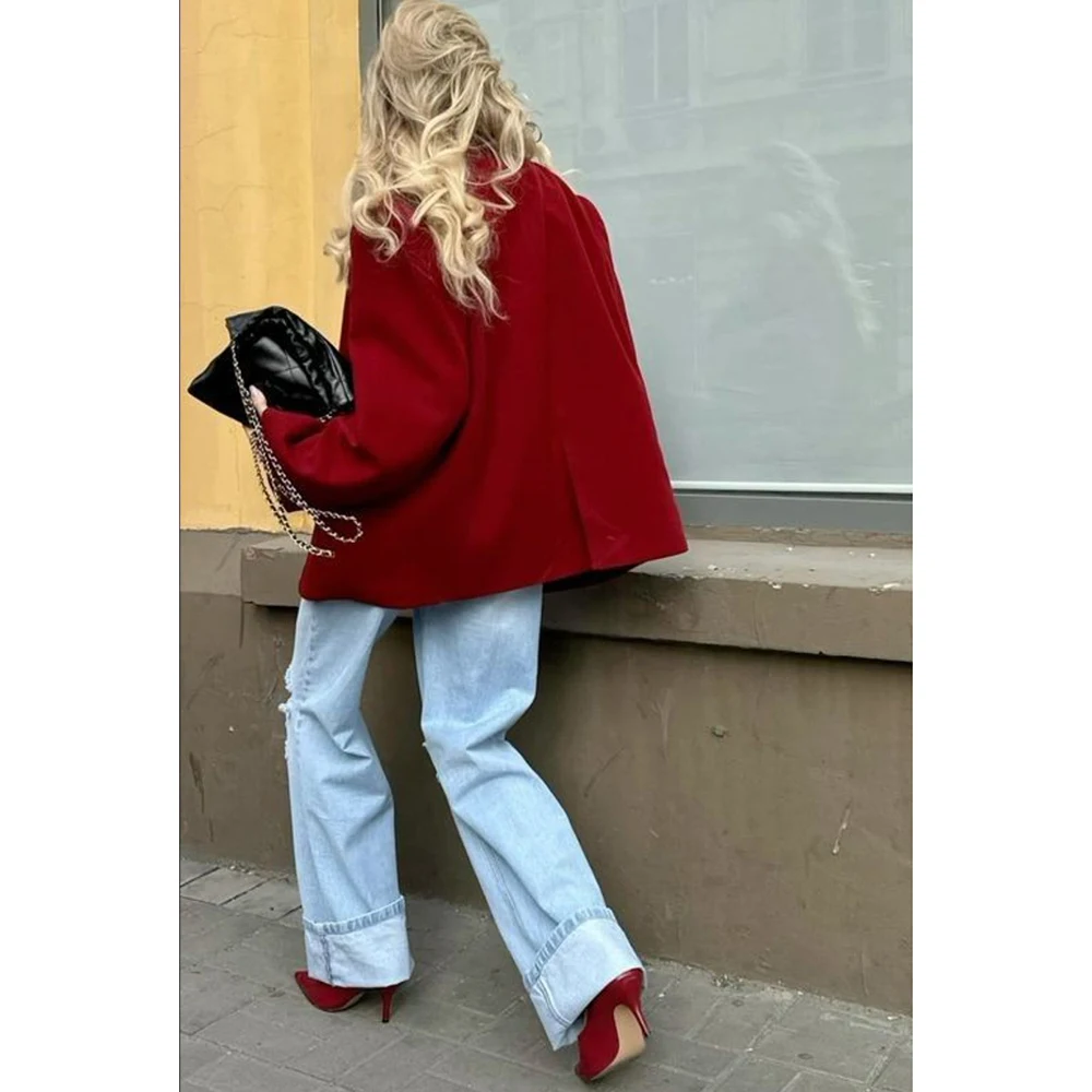 Conjuntos de calças femininas confortáveis estiramento 2 peças (blazer + calças jeans) botão único roupa diária de escritório roupa casual de negócios