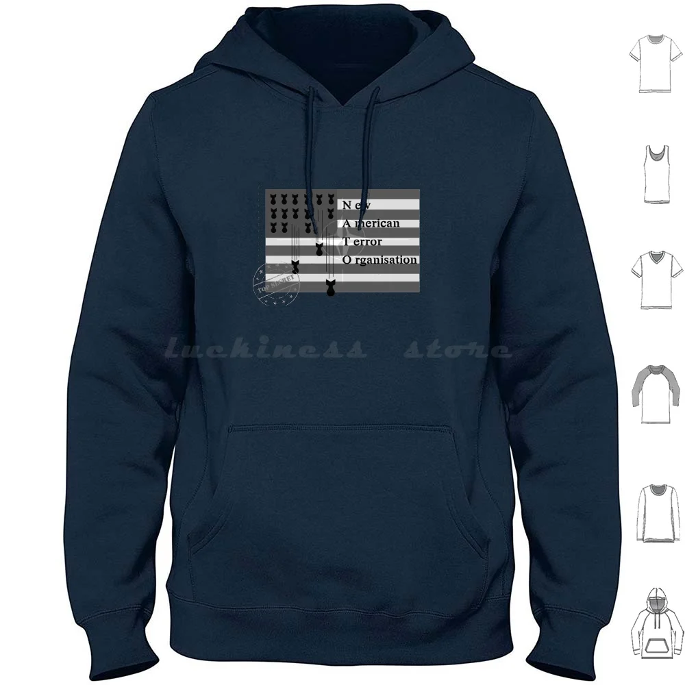 

Anti Nato , Anti Terror , Anti War Hoodie Cotton Long Sleeve Stamp Bomb Atomic Bomb Usa Terror Nato North Atlantic Treaty