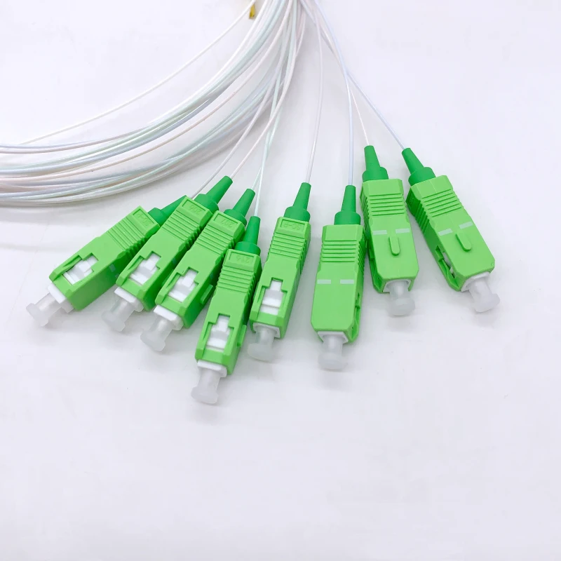 Imagem -02 - Apc Plc Divisor 0.9 mm Tubo de Aço 1m Fibra Óptica Divisor Ftth Conector de Fibra Óptica 1x8 sc Apc 1*8 sc