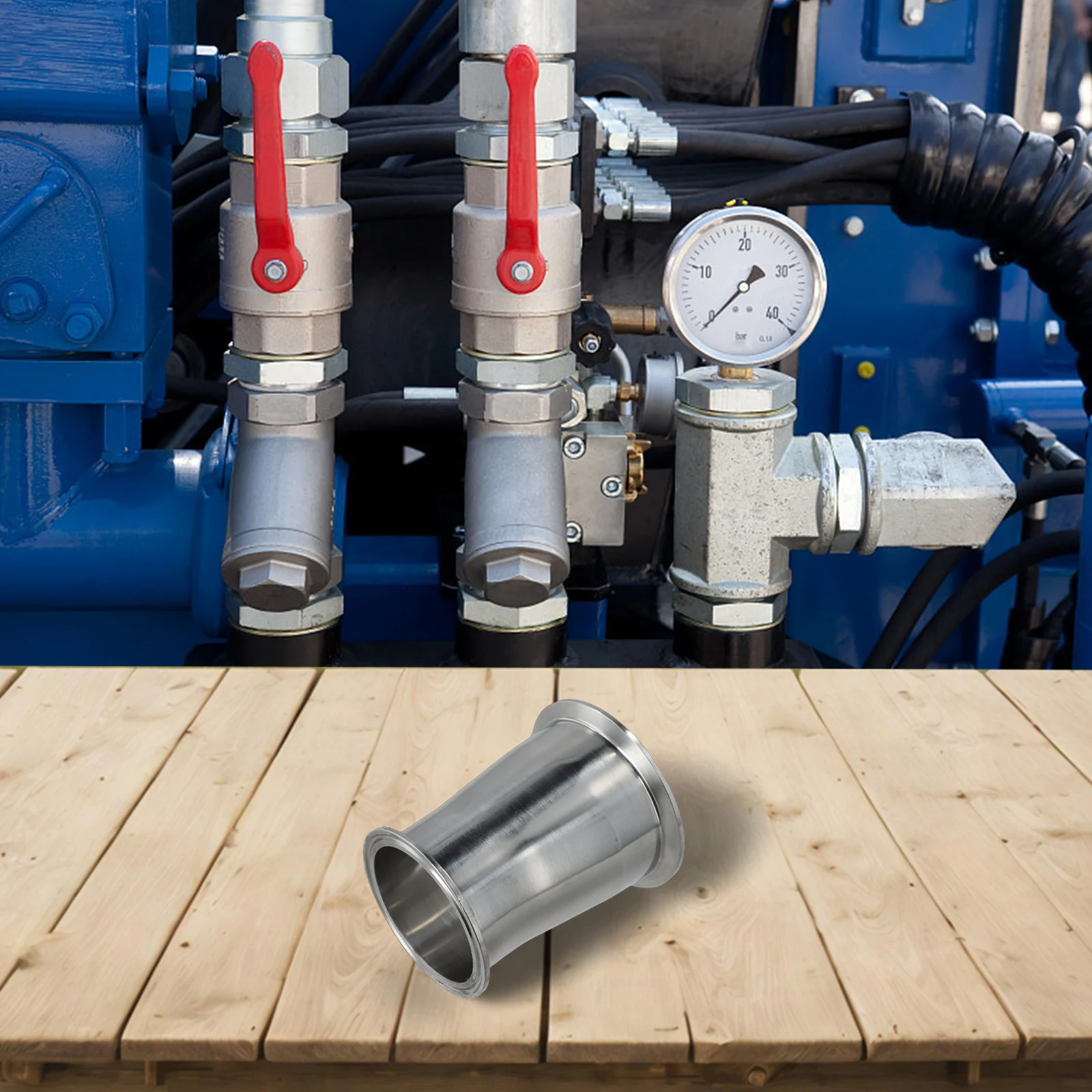 Industrial Applications Sanitary Pipe Fitting 304 Stainless Steel 76MM 3 X 89MM 3-1 2 Non-permanent Sealing Simple Design