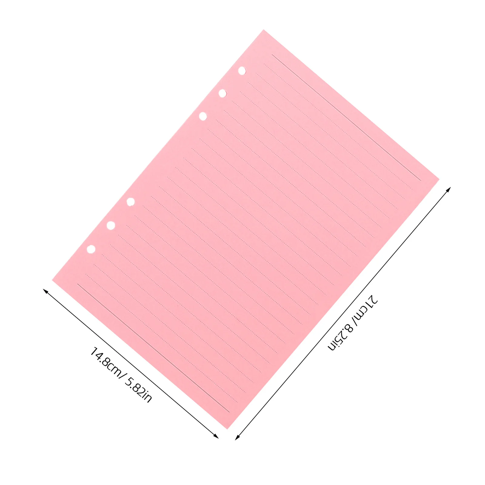 2Sets A5 Binder Refill Paper 6 Hole Lined Loose Leaf Planner Inserts Notebook Filler Ruled Diary Organizer Journal Refill