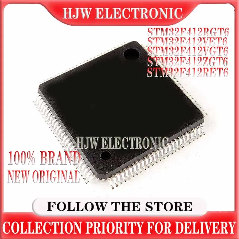 (1piece)100% New STM32F412RGT6 STM32F412VET6 STM32F412VGT6 STM32F412ZGT6 STM32F412RET6 QFP-64 Chipset