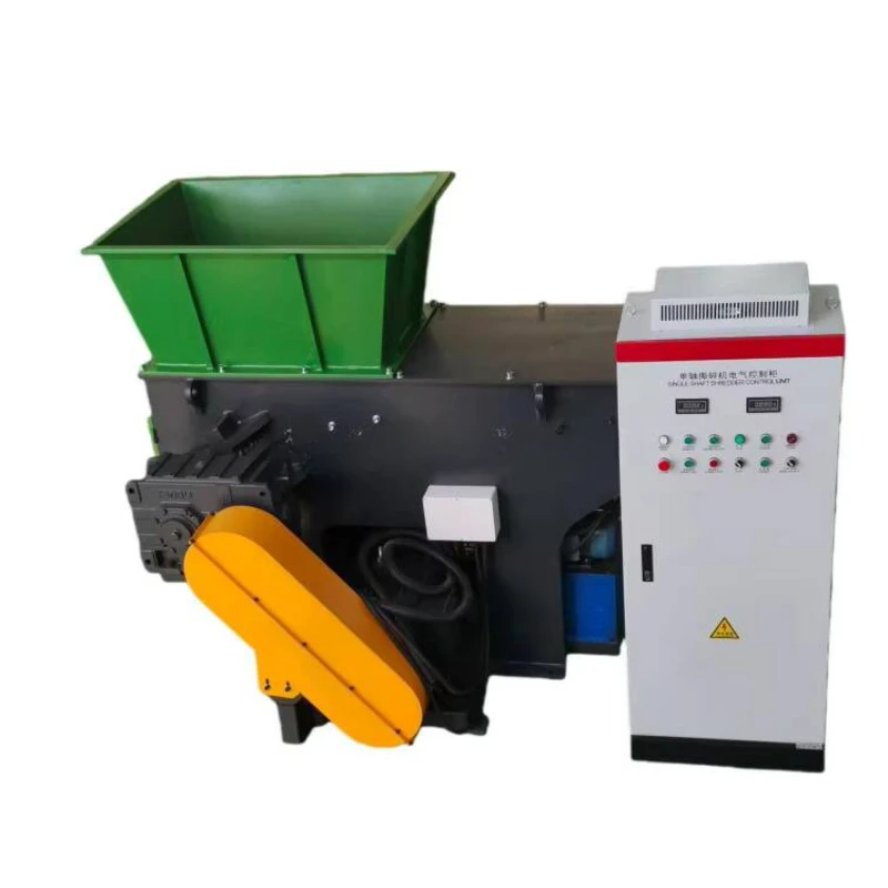 Recycling Industrial Crushing Equipment Single Shaft Rubber And Plastic Crusher Small Metal Steel Bars, Scrap Iron, And Plastic
