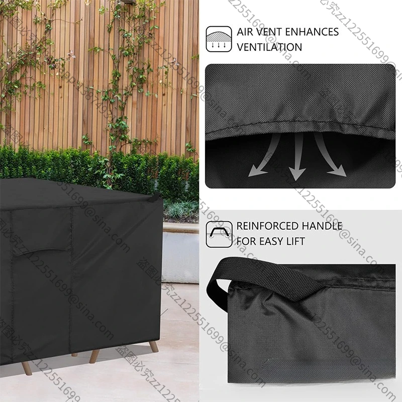Suitable for Outdoor Waterproof and UV-proof Courtyard Furniture Cover Suitable for Outdoor Rectangular Table and Chair Set Dust