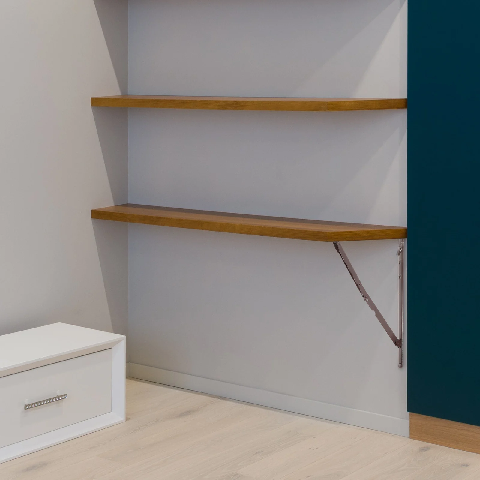 

Heavy Duty Metal Shelf Brackets Foldable Wall Supports Sturdy Triangle Bracket Storage Shelves Hardware Kitchen Bedroom Office