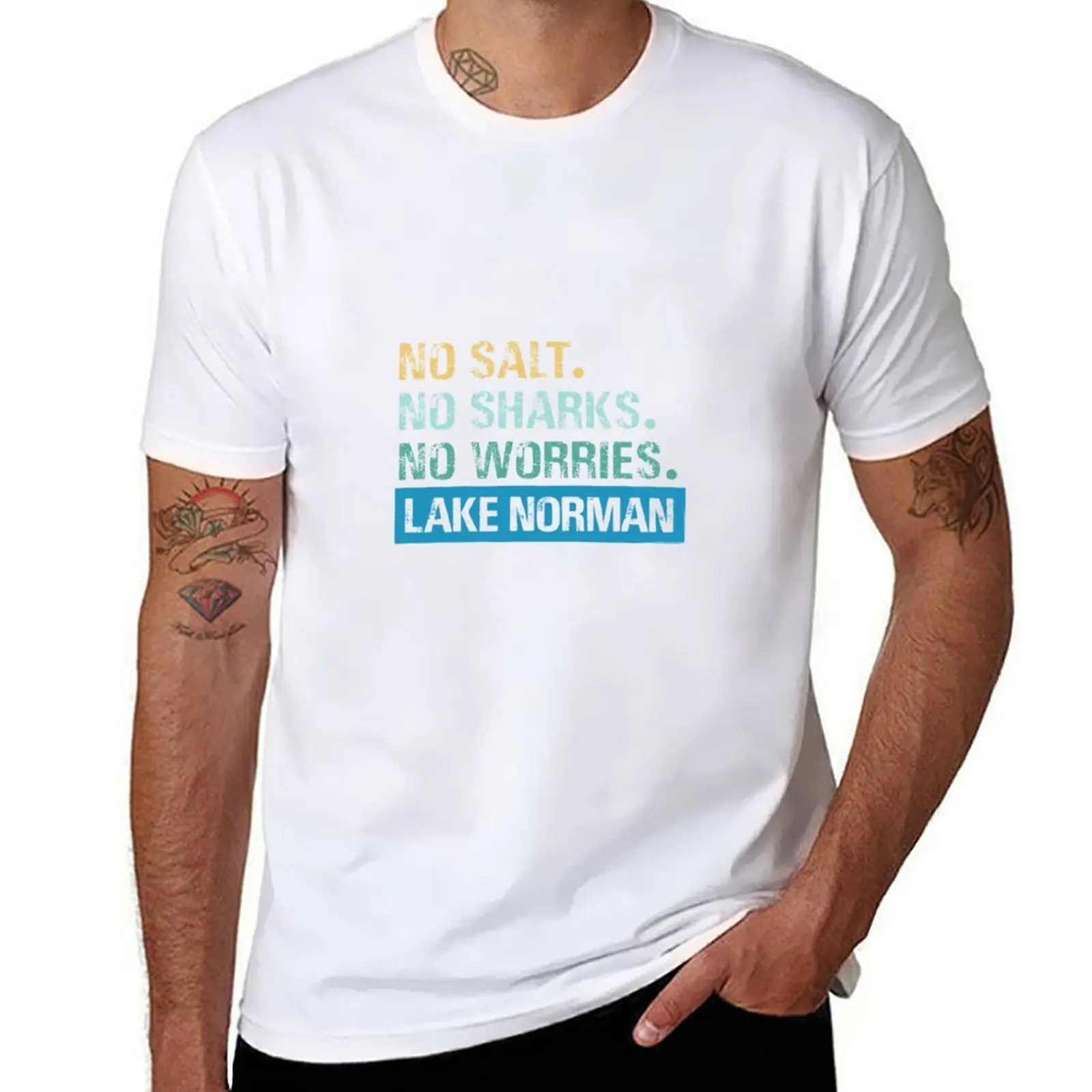 

Lake Norman NC Vintage Distressed T-Shirt t shirts for man graphic tees cotton t shirts man 100% T-Shirt