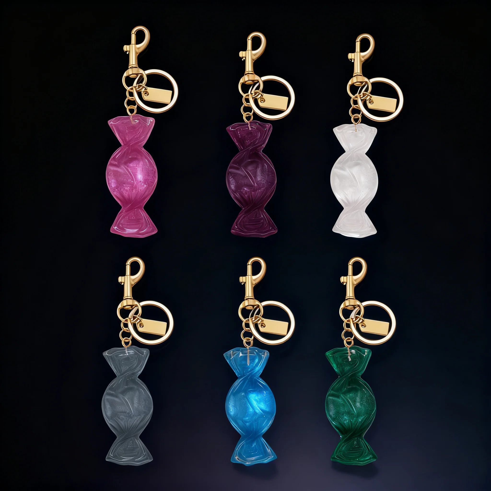 Doce chaveiro pingente bonito colorido acrílico doce saco charme chaveiro presente jóias para mulheres meninas casais