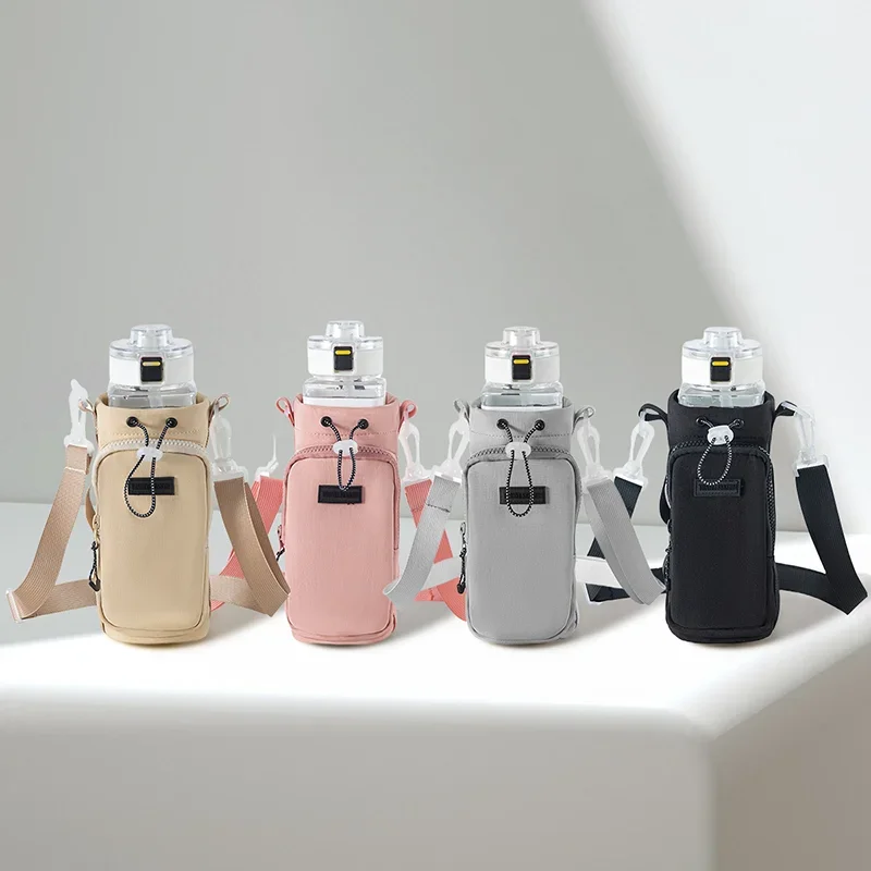 Portable Travel Water Cup Set Change Key Mobile Phone Diagonal Bag One Piece Fitness Riding Water Bottle Bag Strict Storage Bags