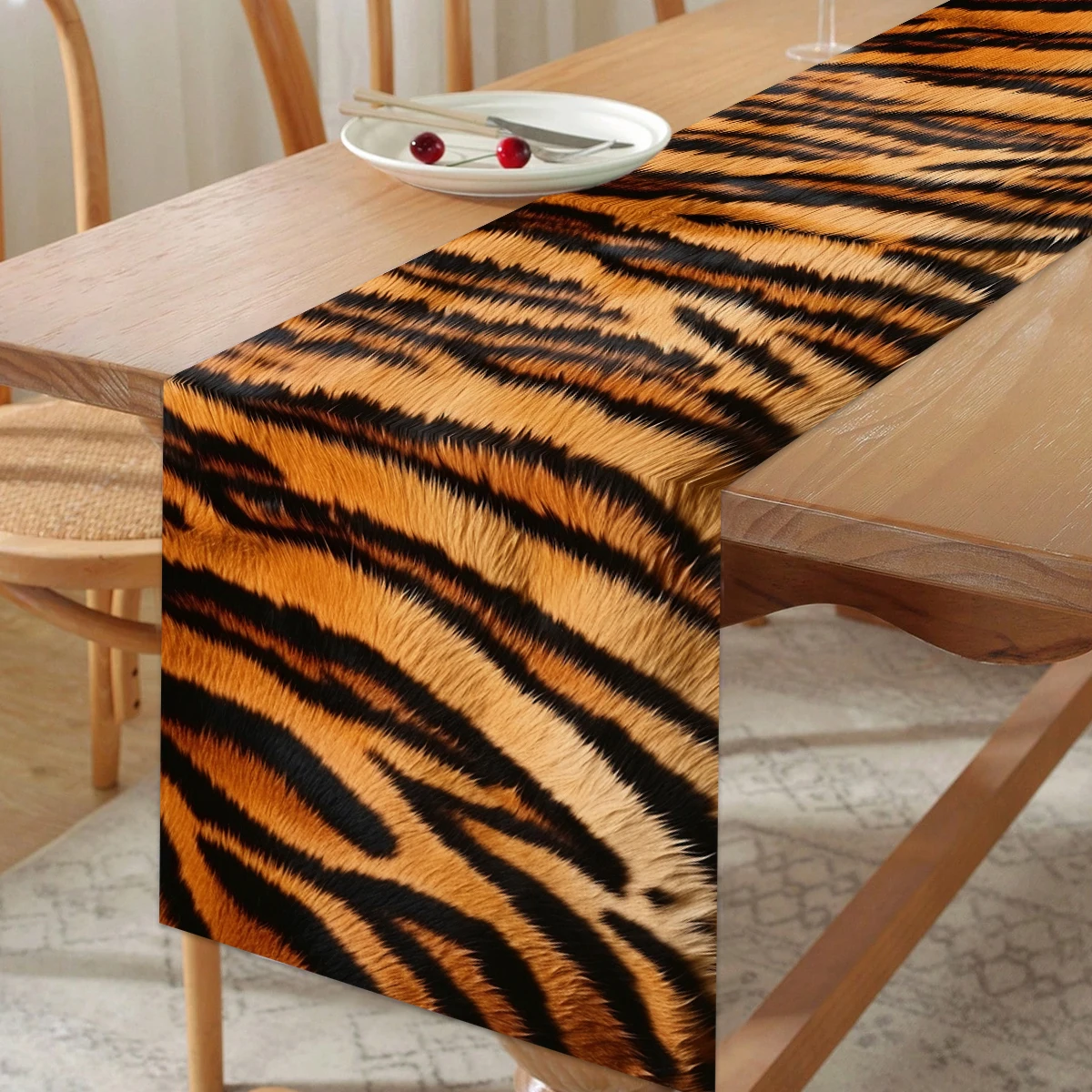 Animal Leopard Print Table Runner Cow Cheetah Table Cover Jungle Safari Wild One Birthday Party Supplies Kids 1st Party Decors