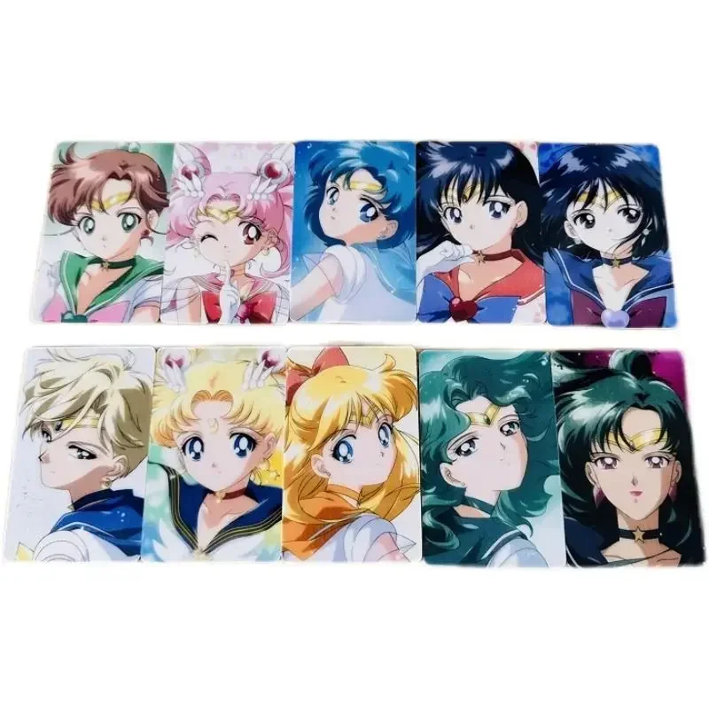 10Pcs/set Self Made Sailor Moon Meiou Setsuna Sailor Saturn Minako Anime Game Characters Classic Series Collection Card Sticker