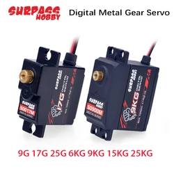 2Pcs Override Digital Servo Mechanism Hobby 9G/17/25G 6/9/15/20KG Metal Gear Micro Servo For 1/8 1/10 RC Plane Glider Robot