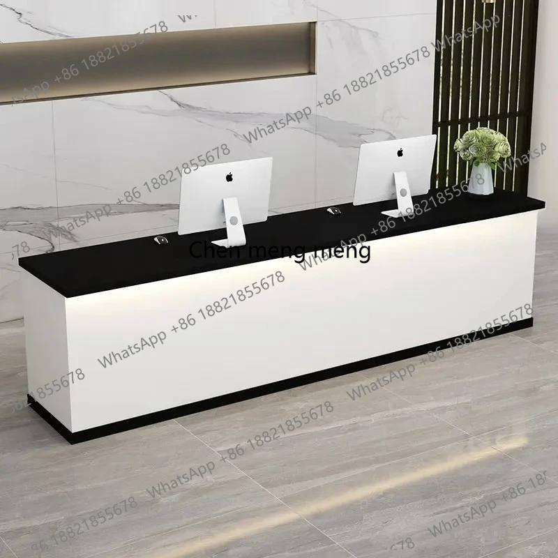 

Black White Reception Desks Minimalist Company Restaurant Simple Reception Desks Executive Salon Escritorio Office Furniture