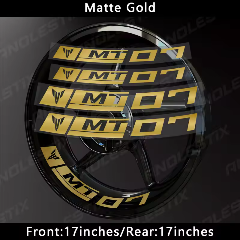 AnoleStix Reflective Motorcycle Wheel Sticker Hub Decal Rim Stripe Tape For YAMAHA MT-07 MT07 - Image 14