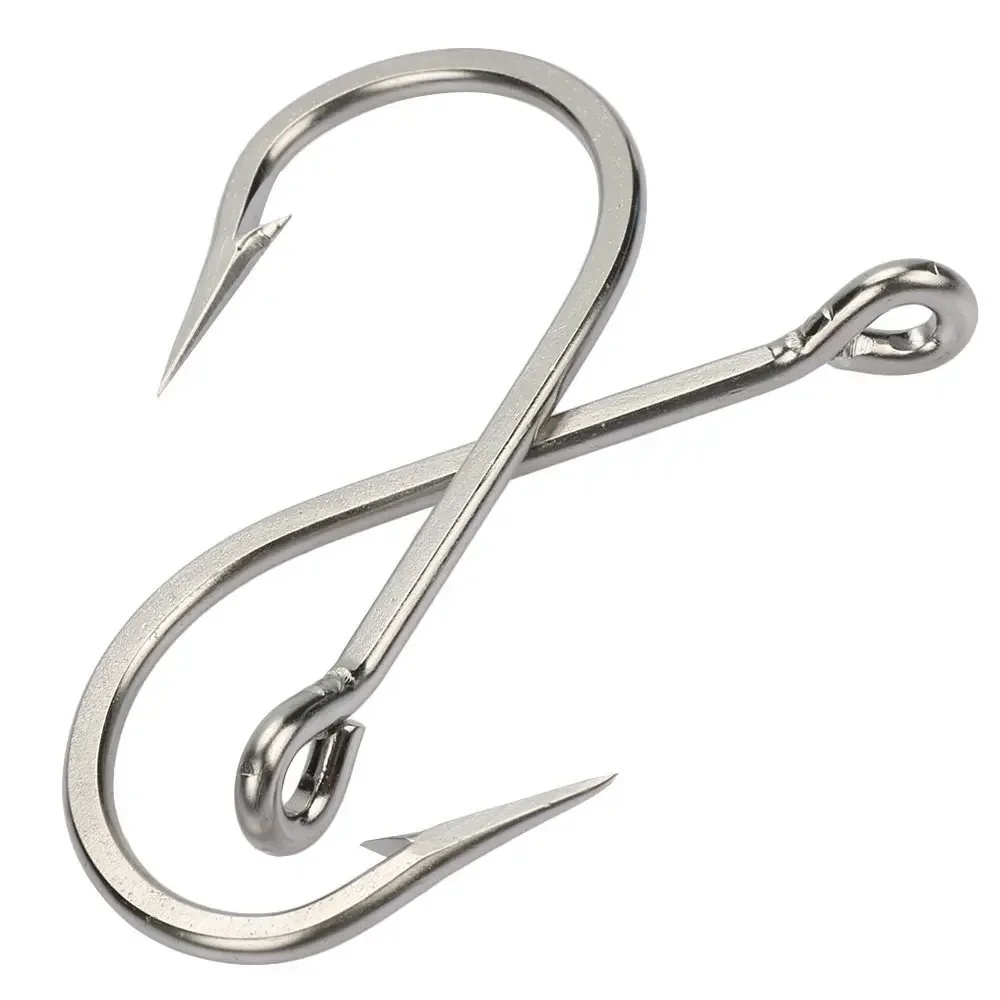 Goture – hameçons de pêche en acier inoxydable, 10 pièces, équipement de pêche d\'eau salée, poisson-chat, taille #6 -#12