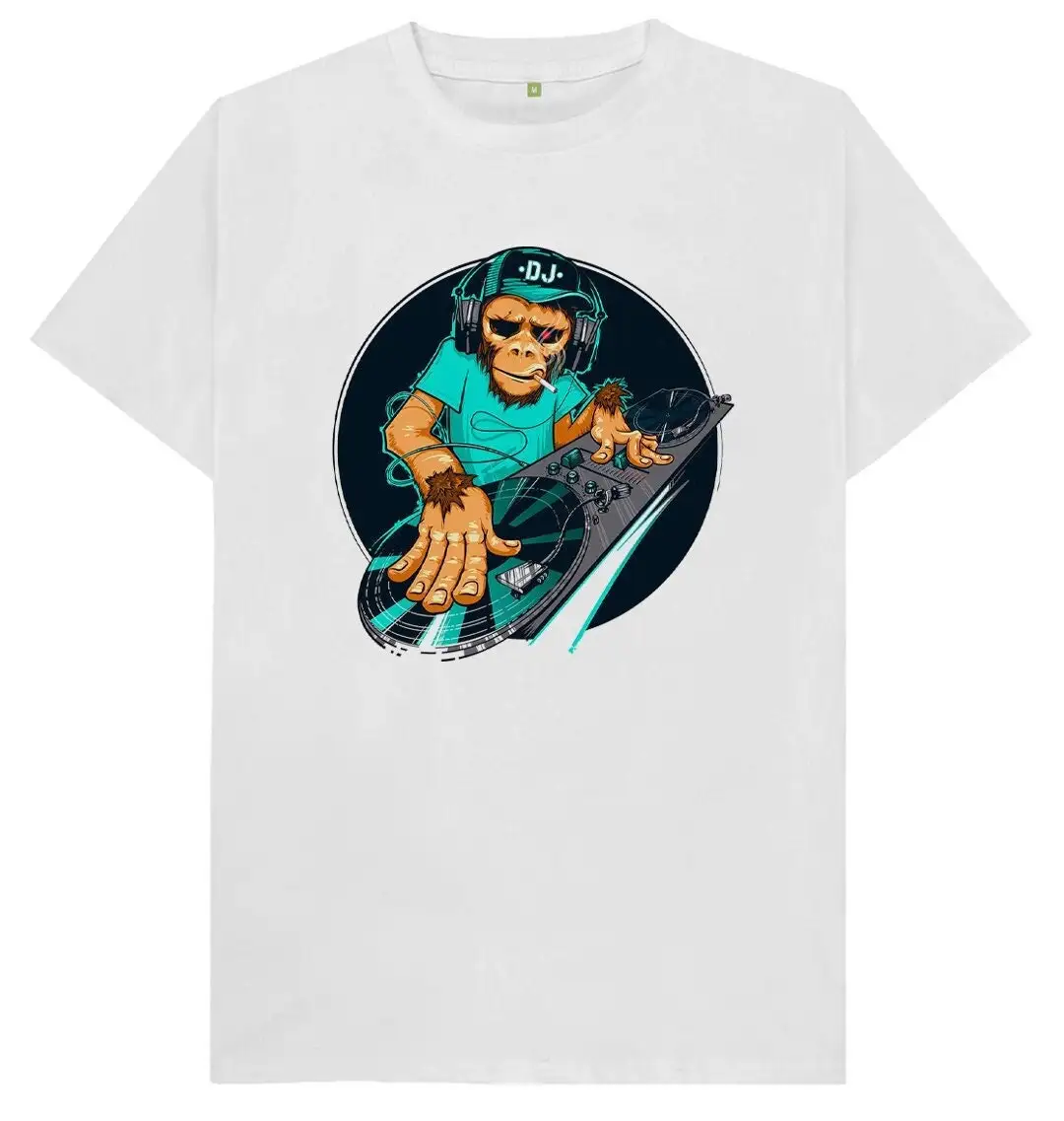 Monkey DJ Vinyl Turntables Kids T Shirt