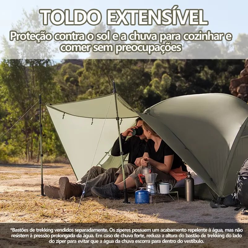 Barraca de Acampamento Naturehike Mongar 2 UL para 1-3 Pessoas à Prova — foto 2