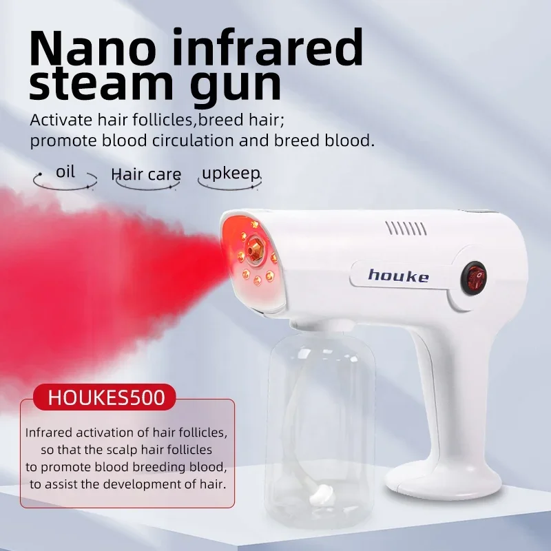 Innovative Hair SPA 3 in 1 Handheld Infrared Nano Micromist Hair Growth Steamer Gun Scalp Care Steam Machine for Salon Home Use