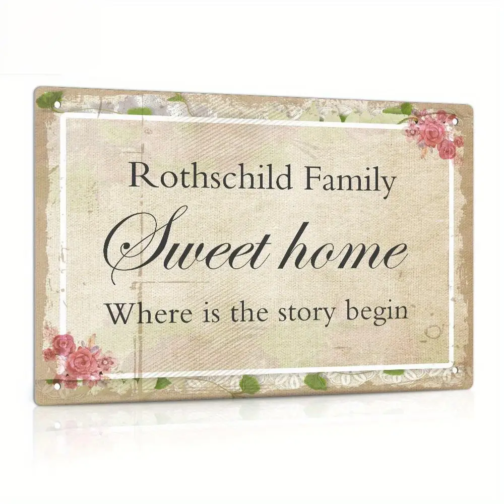 1pc Custom Metal Tin Sign, Your Words Warm Nest Where The Journey Starts, Personalized Plaque Vintage Plate Wall Art