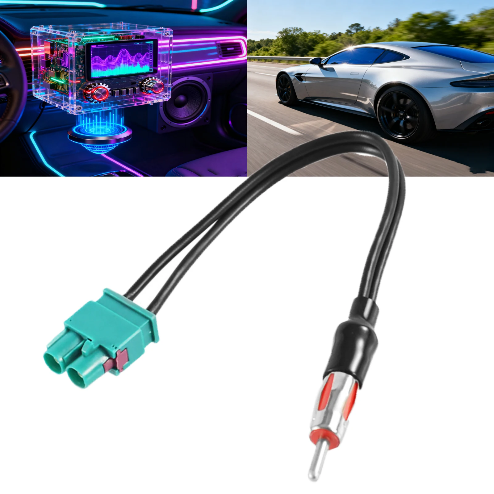 

Antenna Audio Cable Male Double Fakra - Din Male Aerial Radio Audio Cable Adaptor For Audi/VW/Volkswagen Car Electronics
