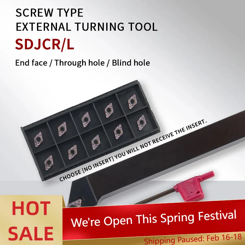 

SDJCR / L SDJCR1212 / 1616H11 SDJCR2020K11 SDJCR2525M11 Внешний держатель токарного инструмента DCMT11 Набор токарных инструментов с твердосплавными пластинами резец токарный токарный станок