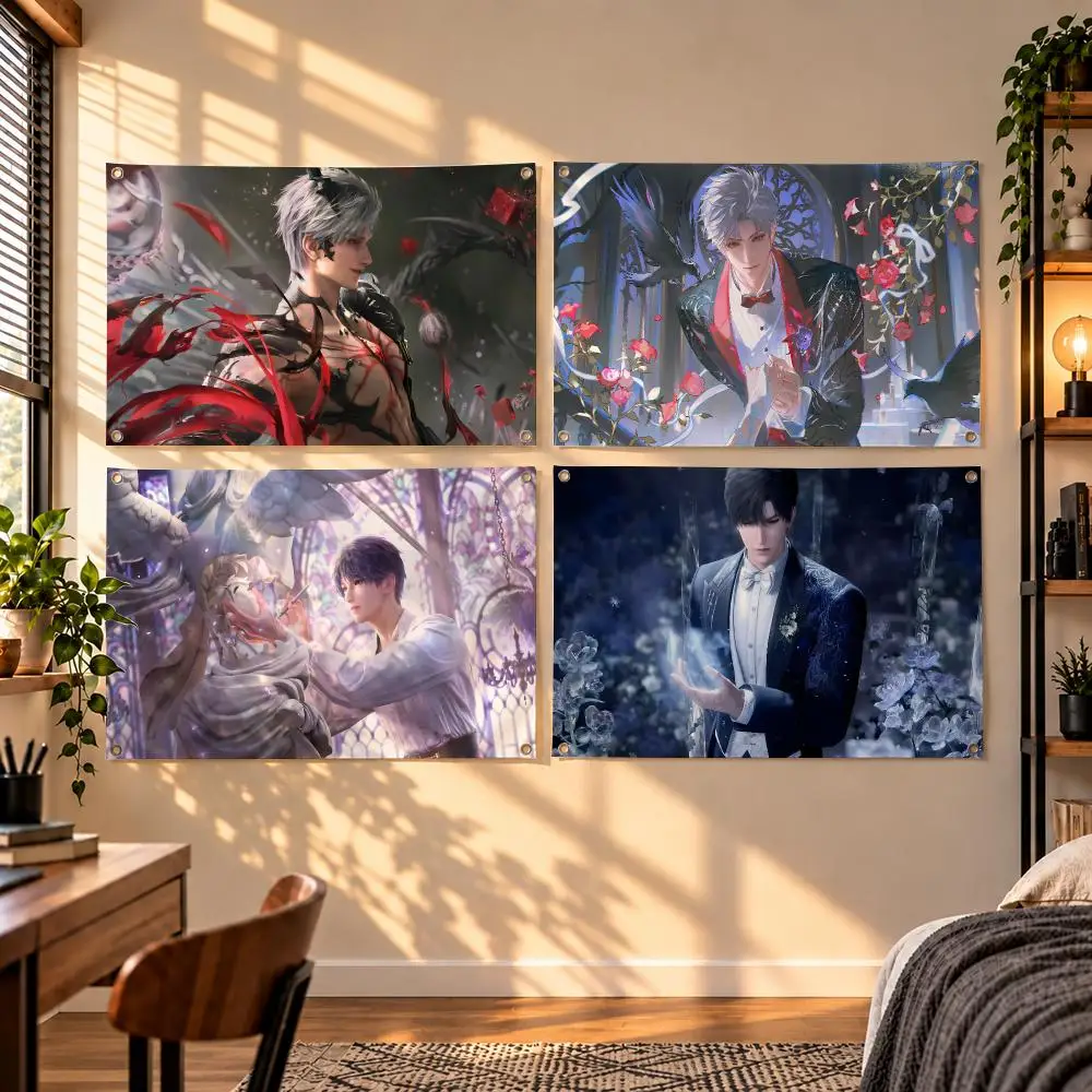 Romantic Sci-Fi Mobile Game Love and Deepspace Flags Indoor Outdoor Wall Hanging Flag Decor Banner Wall Decor