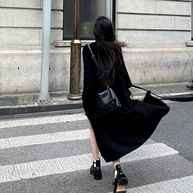 

Тренч женский свободного кроя модная весенне-осенняя верхняя одежда оверсайз облегающая макси теплая утягивающая классическая миди на пуговицах