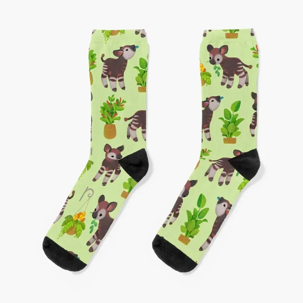 

Okapi Socks warm winter hiking hip hop bright garter Men's Socks Women's