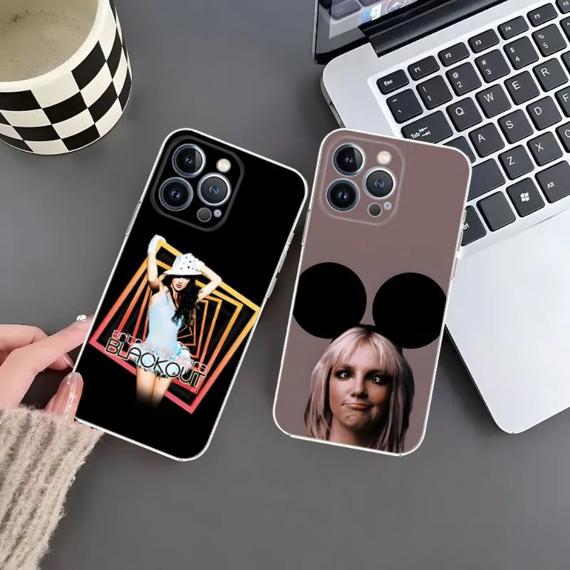 Singer Britney Spears For Iphone 12 Pro Max 13 Mini 11 14 X Xs Xr 6 6s 8 7 Plus Luxury Transparent Back Cover