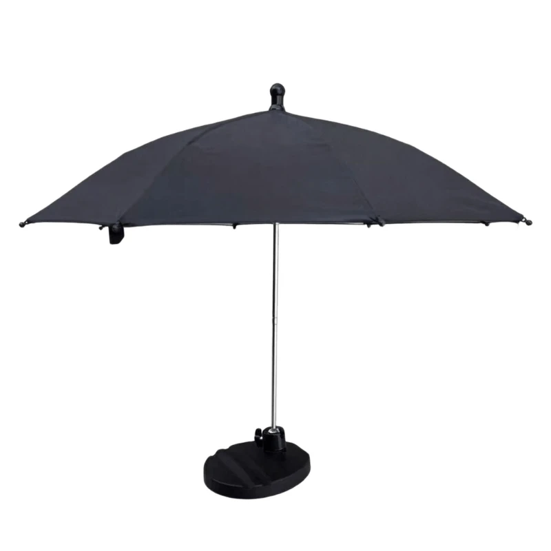Table Shade Cover with Round Base, Height-Shifting Fabric Top for Drinks, Phones and Small Items, Mini Outdoor Table Cover 37JD