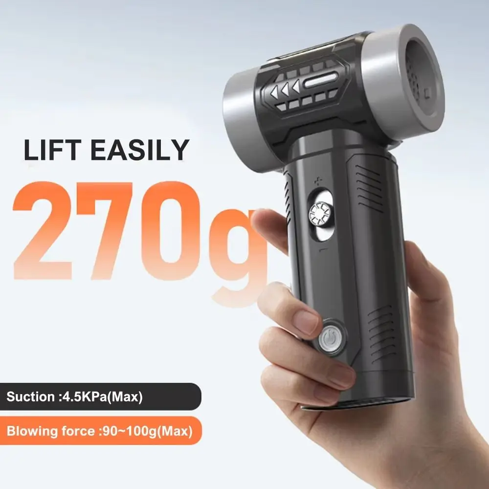 

130000RPM Mini Turbo Jet Fan High Speed Adjustable Speed Electric Dust Blower Rechargeable Powerful Airflow Handheld Violent Fan